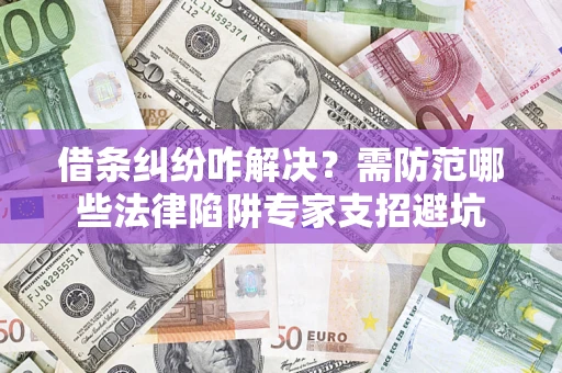 北京借条纠纷咋解决？需防范哪些法律陷阱专家支招避坑