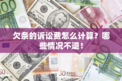 北京欠条的诉讼费怎么计算？哪些情况不退！