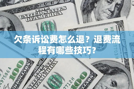 北京欠条诉讼费怎么退？退费流程有哪些技巧？
