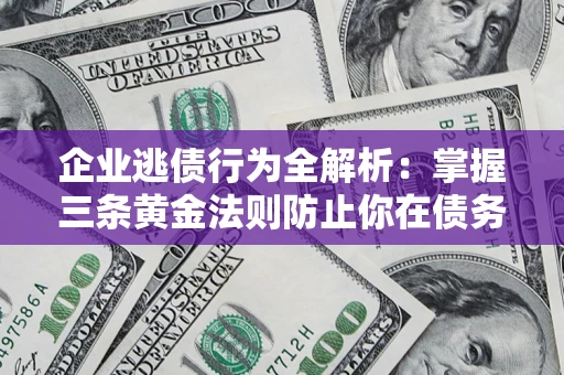 北京企业逃债行为全解析：掌握三条黄金法则防止你在债务乱局中“踩雷”
